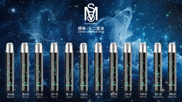MSO 爅嘶 十二星座系列主機｜專屬發光星座鐳雕 通用各類一代煙彈