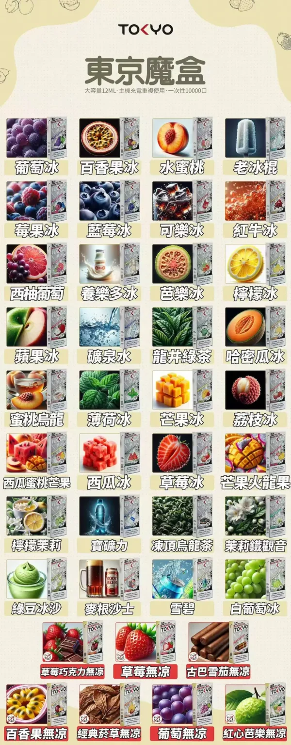 0ed3dd6ea8fc8d53b938a5ce635e7bcc.webp 【買三盒煙彈加150贈主機】TOKYO MOHOO BOX 東京魔盒 10000口煙彈|12ml巨量裝 30mg/ml尼古丁鹽 專用魔盒主機