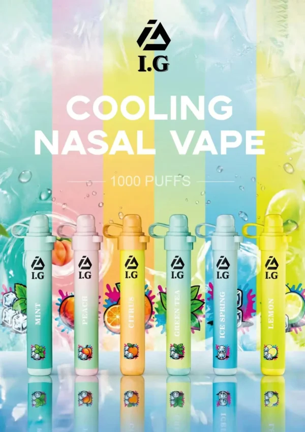 I.G 夏威夷 1000口 鼻通棒｜6款清新香氣 涼感提神薄荷鼻吸