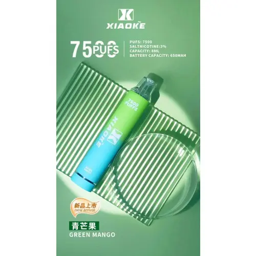 XIAOKE 梟客 7500口 拋棄式電子煙｜8ml大容量 650mAh大電池 支援Type-C高效快充 網狀霧化技術穩定輸出
