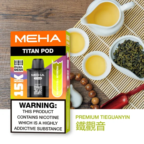 20251216203413.webp MEHA 魅嗨 TITAN 泰坦 15000口 專用煙彈|Mesh 網芯 3%尼古丁鹽 15ml 巨量裝 專用 TITAN 主機