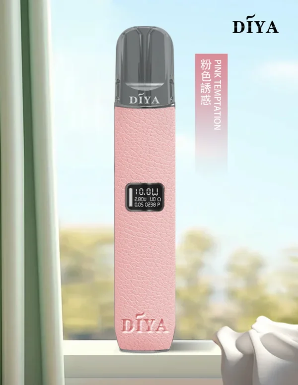 4_86157d57-0fba-4369-855e-8d4aafa2097f.webp DIYA 叮啞 一代通用皮革主機|內建LED顯示螢幕 8W-10W雙檔切換 380mAh穩定續航 適配一代煙彈