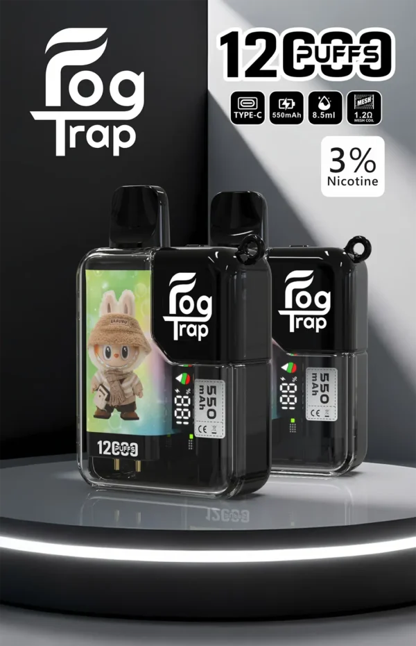 6a24674fcb5d598e7ce25c0dfdb5c85a.webp 【買十送一】Fog Trap 限量聯名 12000口|蠟筆小新 × LABUBU 油電數位顯示屏 雙檔功率切換 拋棄式電子煙