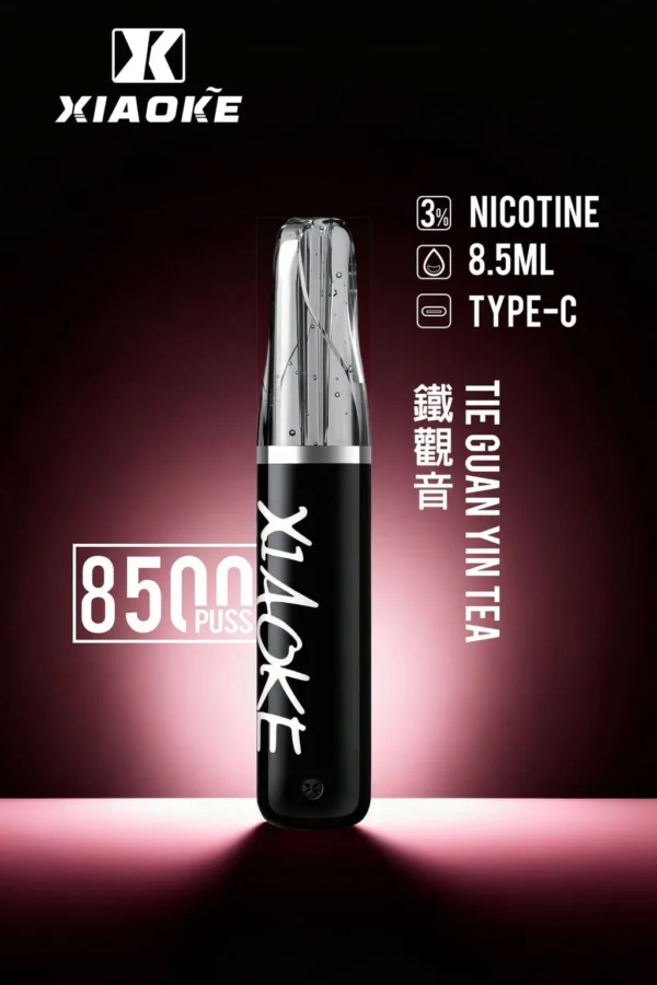 XIAOKE 梟客 8500口｜8.5ml儲油量 3%尼古丁鹽 支援Type-C充電 拋棄式電子煙