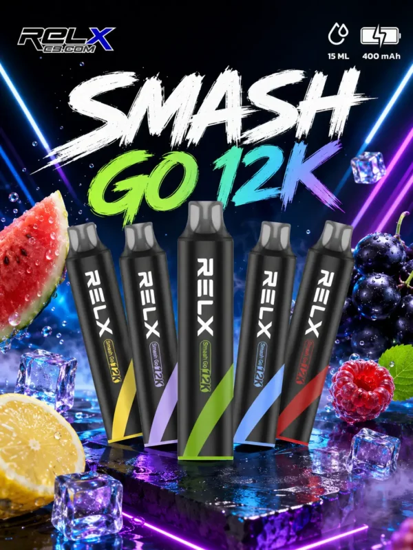 ChatGPT-Image-2026年8月31日-上午04_15_05.webp RELX Smash Go 12000口 拋棄式電子煙|獨家防乾燒技術 15ml澎湃大容量 3%-5%尼古丁鹽爆爽擊喉 400mAh穩壓續航