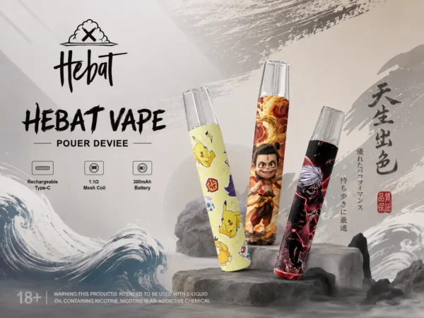 Hebat 喜貝 Labubu 聯名 一代通用主機｜8.5W穩定輸出 金屬細膩觸感 380mAh大電量 Type-C快充 完美適配一代通用煙彈