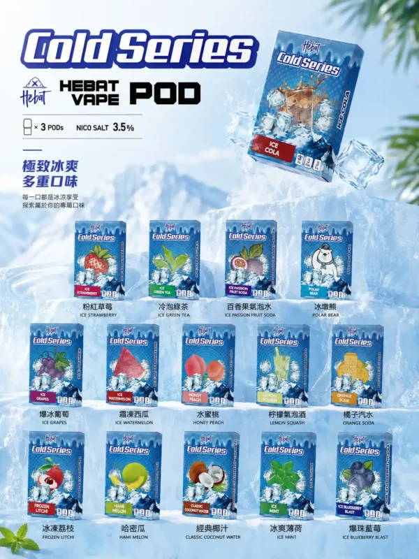 Hebat 喜貝 一代通用煙彈 3入裝超值選｜2ml奢華大容量 3.5%尼古丁鹽 順滑霧化不鎖喉 通用一代主機
