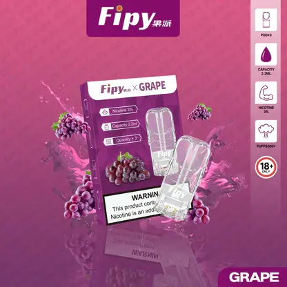 【買三贈主機】Fipy 果派 一代通用煙彈｜2.2ml大容量 3%尼古丁鹽 頂級陶瓷芯 透明油倉 適配各類一代主機