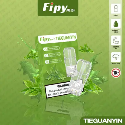 【買三贈主機】Fipy 果派 一代通用煙彈｜2.2ml大容量 3%尼古丁鹽 頂級陶瓷芯 透明油倉 適配各類一代主機
