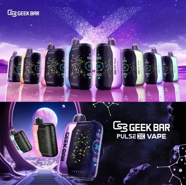 【買5贈1】GEEK BAR Pulse X 星空系列 25000口 拋棄式電子煙｜首創3D曲面全螢幕 18ml巨量裝 5%尼古丁鹽強勁擊喉