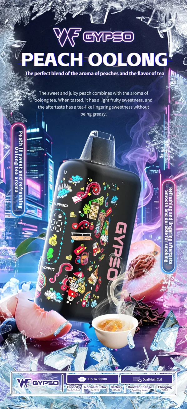 GYPSO 滿天星 30000口｜14W-21W雙模式 Dual Mesh雙網芯 18ml油艙 850mAh Type-C