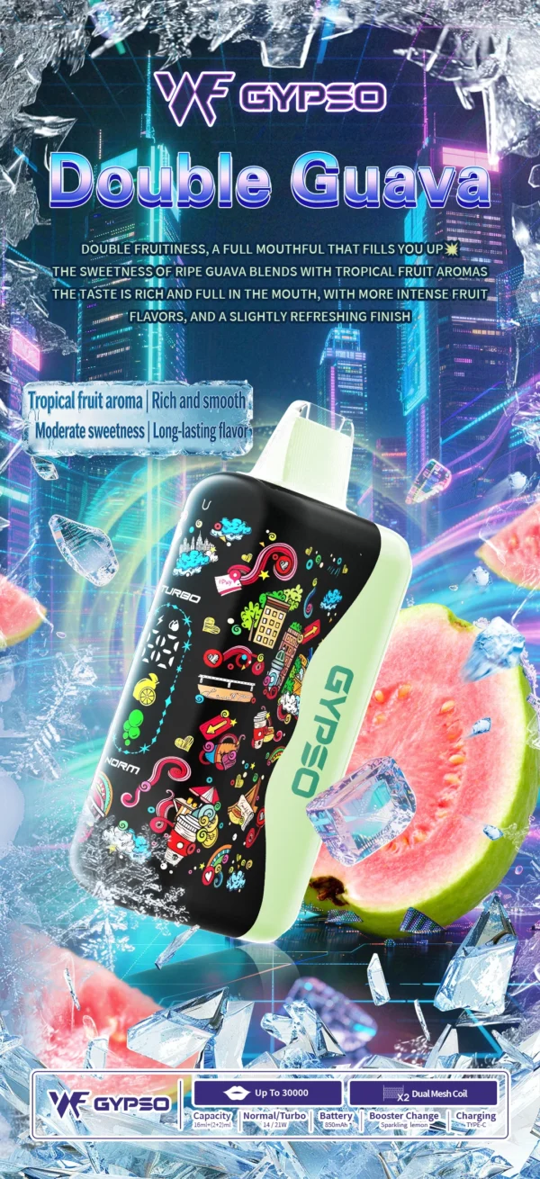 GYPSO 滿天星 30000口｜14W-21W雙模式 Dual Mesh雙網芯 18ml油艙 850mAh Type-C