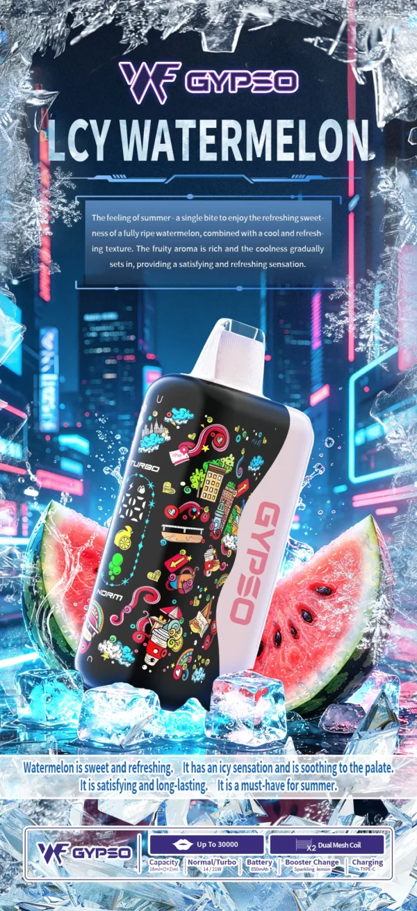GYPSO 滿天星 30000口｜14W-21W雙模式 Dual Mesh雙網芯 18ml油艙 850mAh Type-C