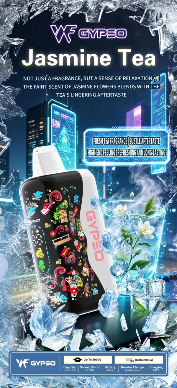 GYPSO 滿天星 30000口｜14W-21W雙模式 Dual Mesh雙網芯 18ml油艙 850mAh Type-C