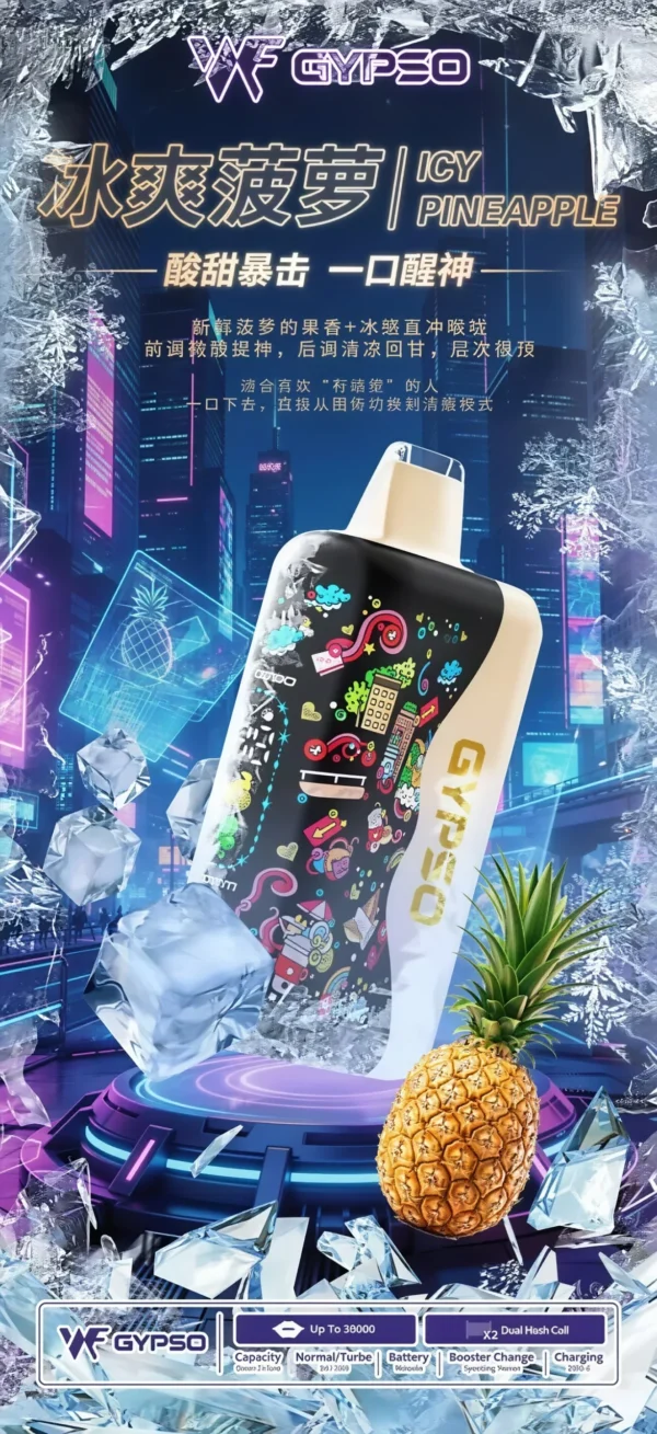 GYPSO 滿天星 30000口｜14W-21W雙模式 Dual Mesh雙網芯 18ml油艙 850mAh Type-C
