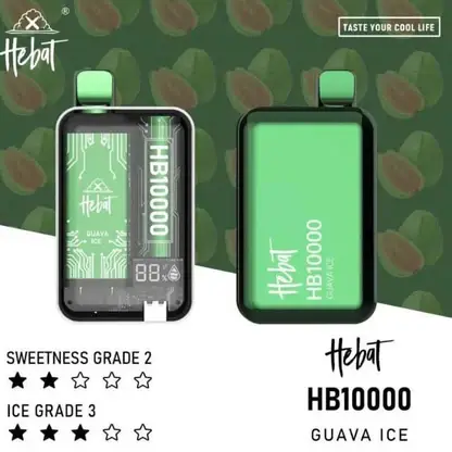 Hebat喜貝拋棄式一次性10000口-6.webp Hebat 喜貝 10000口|15ml大容量 LED螢幕顯示 5%尼古丁鹽 支援Type-C快充 拋棄式電子煙