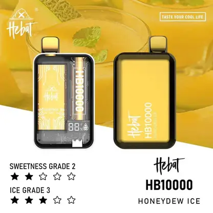 Hebat喜貝拋棄式一次性10000口-7.webp Hebat 喜貝 10000口|15ml大容量 LED螢幕顯示 5%尼古丁鹽 支援Type-C快充 拋棄式電子煙
