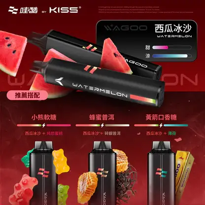 WAGOO 哇酷 KIS5 6500口 拋棄式電子煙｜升級不漏油結構 順滑擊喉感 雙芯磁吸混搭 78種風味變幻