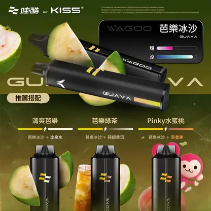 WAGOO 哇酷 KIS5 6500口 拋棄式電子煙｜升級不漏油結構 順滑擊喉感 雙芯磁吸混搭 78種風味變幻