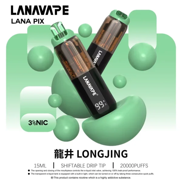 LANA PIX 閃光彈 20000口｜獨家可摺疊吸嘴 15ml儲油 3%尼古丁鹽 850mAh Mesh網芯