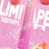 LIMI 7000口 拋棄式電子煙｜3.5% 尼古丁鹽強勁擊喉 冰感水果系列清涼入喉 吸氣發光 LED燈條 650mAh可充電