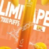 LIMI 7000口 拋棄式電子煙｜3.5% 尼古丁鹽強勁擊喉 冰感水果系列清涼入喉 吸氣發光 LED燈條 650mAh可充電