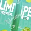 LIMI 7000口 拋棄式電子煙｜3.5% 尼古丁鹽強勁擊喉 冰感水果系列清涼入喉 吸氣發光 LED燈條 650mAh可充電
