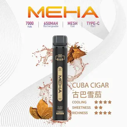 MEHA-XBAR-拋棄式-7000口小黑條-1.webp MEHA XBAR 魅嗨 小黑條 7000口 抛棄式電子煙|Mesh芯爆發力強 3%尼古丁鹽黃金配方 極強冰感體驗 650mAh大電量可充電長效續航