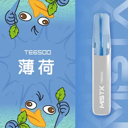 Mist X 鴨嘴獸 6500口 抛棄式電子煙｜550mAh大電量可充電續航 2%尼古丁鹽 冰爽水果口味清涼入喉 獨家萌系外觀