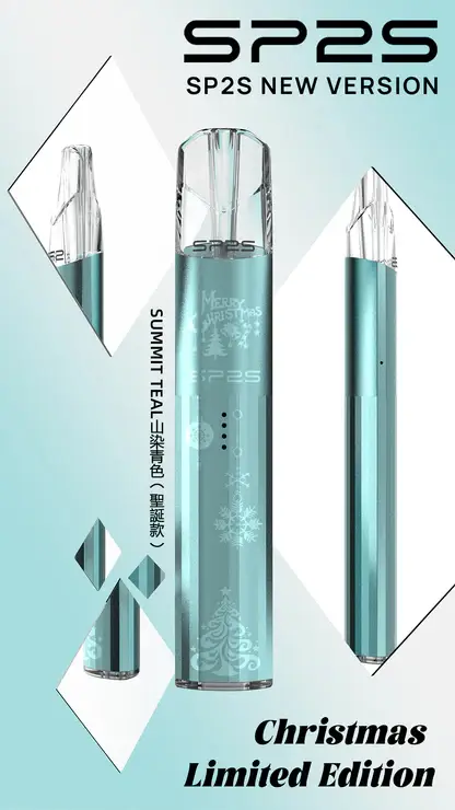 SP2S-聖誕系列主機【鈦系列】-3.webp SP2S 聖誕限定 鈦金屬 一代通用主機|幻影七彩 LED 燈效 鈦金屬立體浮雕 一代煙彈完美兼容