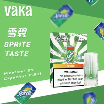 VAKA 一代通用煙彈｜七彩LED閃爍燈效 x 升級陶瓷芯 3%尼古丁鹽順滑口感 2.3ml 三顆入 通用一代主機