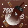 VAKA 奶茶杯 7500口 抛棄式電子煙｜冰感水果奶茶系專屬口味 3%尼古丁鹽順滑擊喉感 15ml 巨量裝x600mAh 可充電續航萌熊貓造型