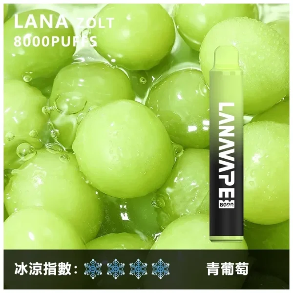 image-283-1.webp LANA ZOLT 8000口 抛棄式電子煙|15ml煙油 冰感水果系列清爽入喉 Mesh網狀霧化芯爆發力強 可充電式設計