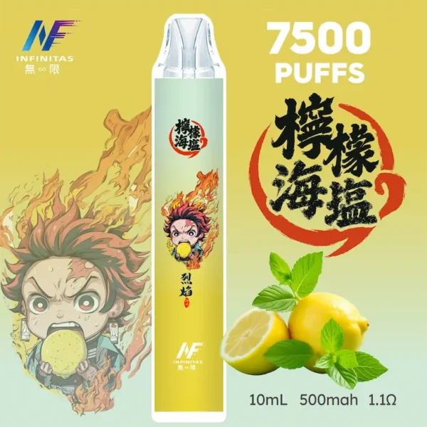 INF 無限 鬼滅之刃聯名 7500口 拋棄式電子煙｜10ml大容量煙油 Mesh網芯爆發口感 550mAh大容量電芯