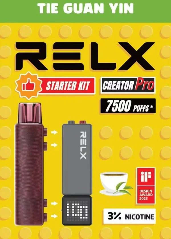 RELX 悅刻 Creator 積木 7000口｜3%尼古丁鹽 6ml儲油倉 拋棄式電子煙入門組