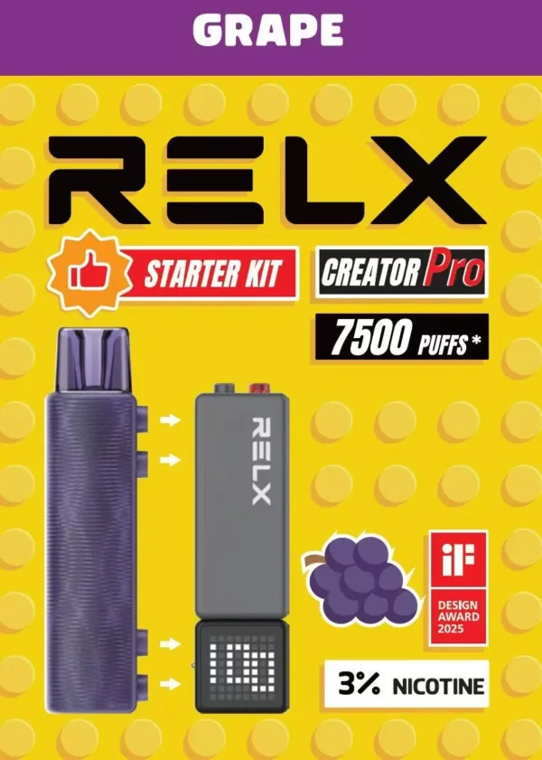 RELX 悅刻 Creator 積木 7000口｜3%尼古丁鹽 6ml儲油倉 拋棄式電子煙入門組