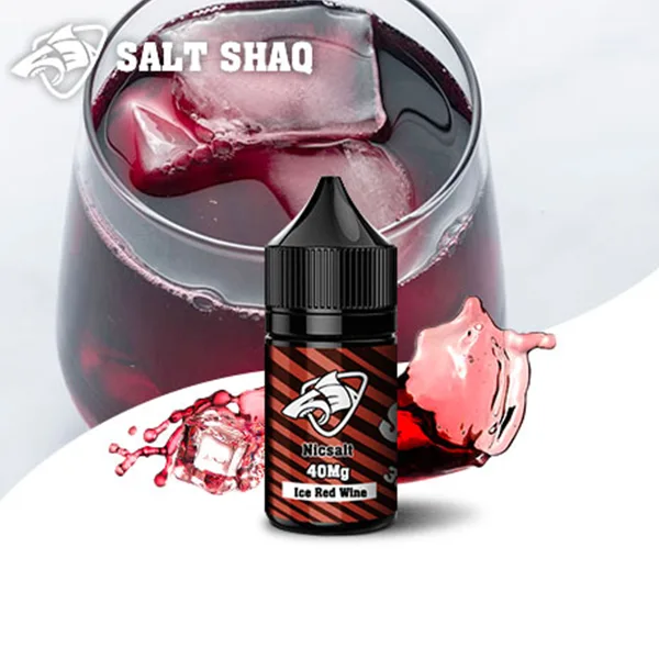鯊克-煙油-紅酒冰 SALTSHAQ 鯊克 煙油 30ml|極致爆爽涼感 多層次水果 酸甜平衡不膩口 40mg尼古丁鹽 擊喉感巔峰 適配各類注油小煙主機