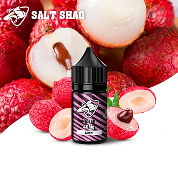 鯊克-煙油-荔枝 SALTSHAQ 鯊克 煙油 30ml|極致爆爽涼感 多層次水果 酸甜平衡不膩口 40mg尼古丁鹽 擊喉感巔峰 適配各類注油小煙主機